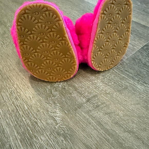 Hot Pink Baby UGG Slippers - Picture 2 of 2